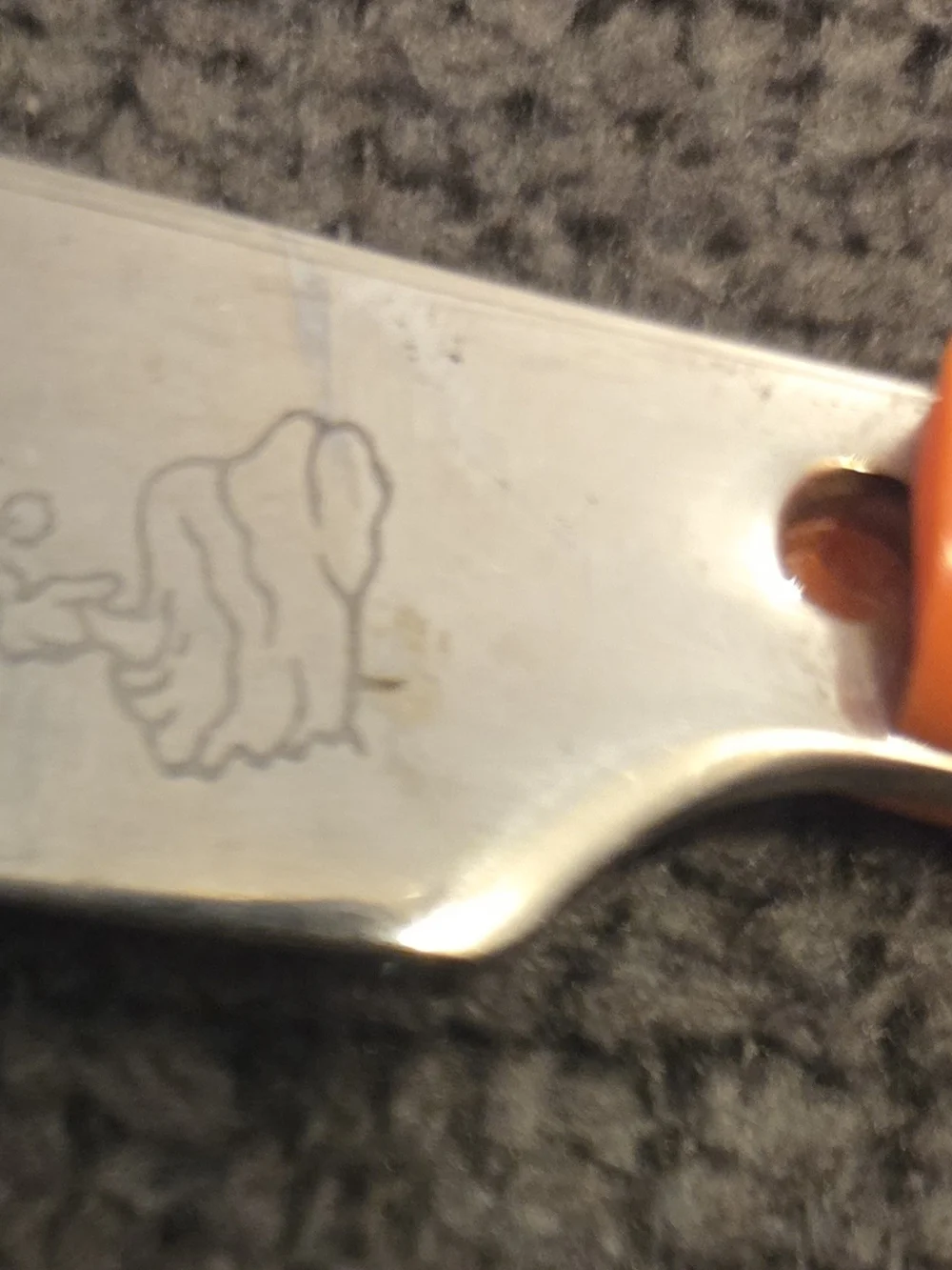 Fiesta Swirl Persimmon Orange  Stainless Spreader Knife